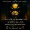 Una professionista PMU con un trucco artistico giallo e nero in stile "warrior-artist", immagine simbolo del PMUSkills All-Access Pass 2025